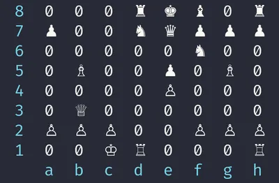 screenshot of a printed chess board